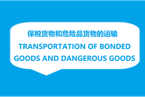 保税货物和危险品货物的运输